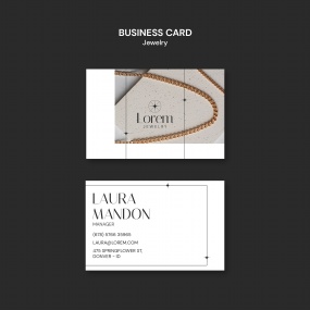 珠宝饰品商务宣传名片设计素材